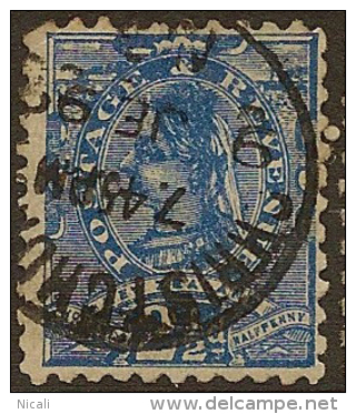 NZ 1882 2 1/2d Blue QV SG 239a U YX84 - Used Stamps