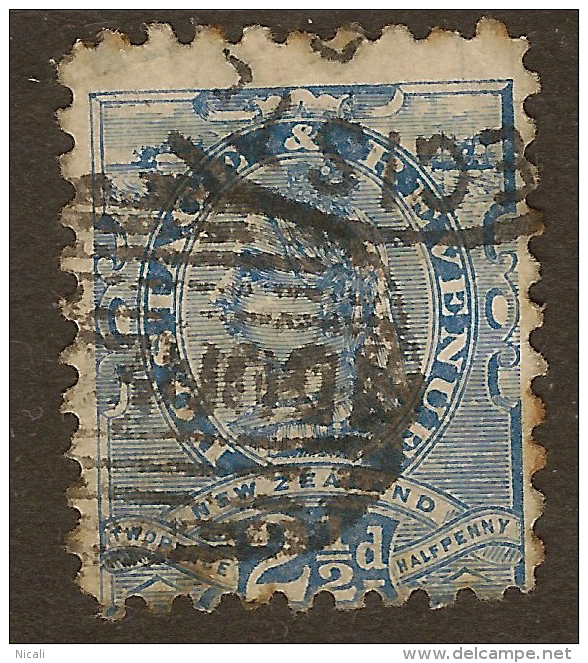 NZ 1882 2 1/2d Blue QV SG 220 U ZC114 - Usados