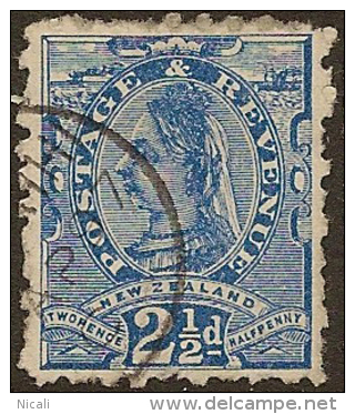 NZ 1882 2 1/2d Blue QV SG 220 U YX73 - Usados