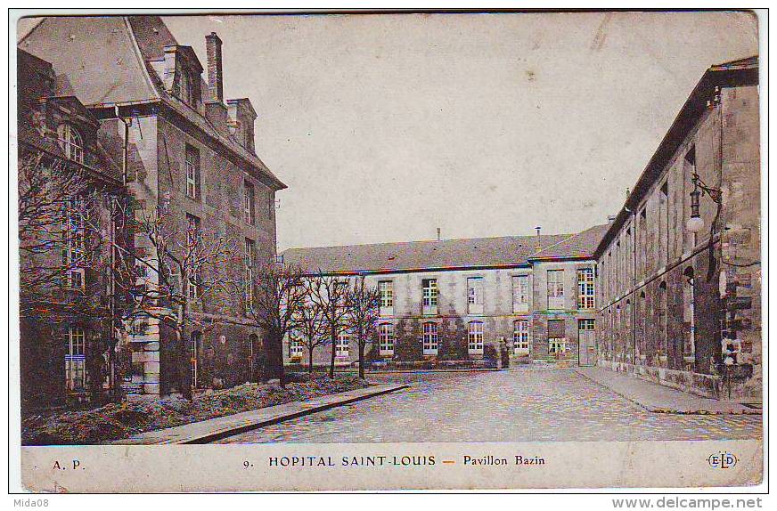 75. PARIS . HOPITAL SAINT LOUIS. PAVILLON BAZIN. Editeur E.L.D. - Santé, Hôpitaux