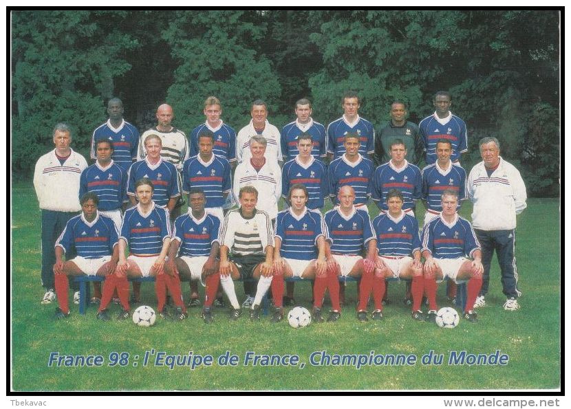 France 1998, Card " World Cup Champions 1998" - Briefe U. Dokumente