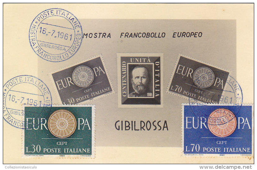 E804- Mostra Francobollo Europeo 1961 - Gibilrossa Misilmeri Palermo - Palermo