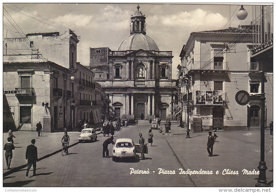 E807- Paternò - Catania - Piazza Indipendenza E Chiesa Madre - F.g.  Vg. - Messina