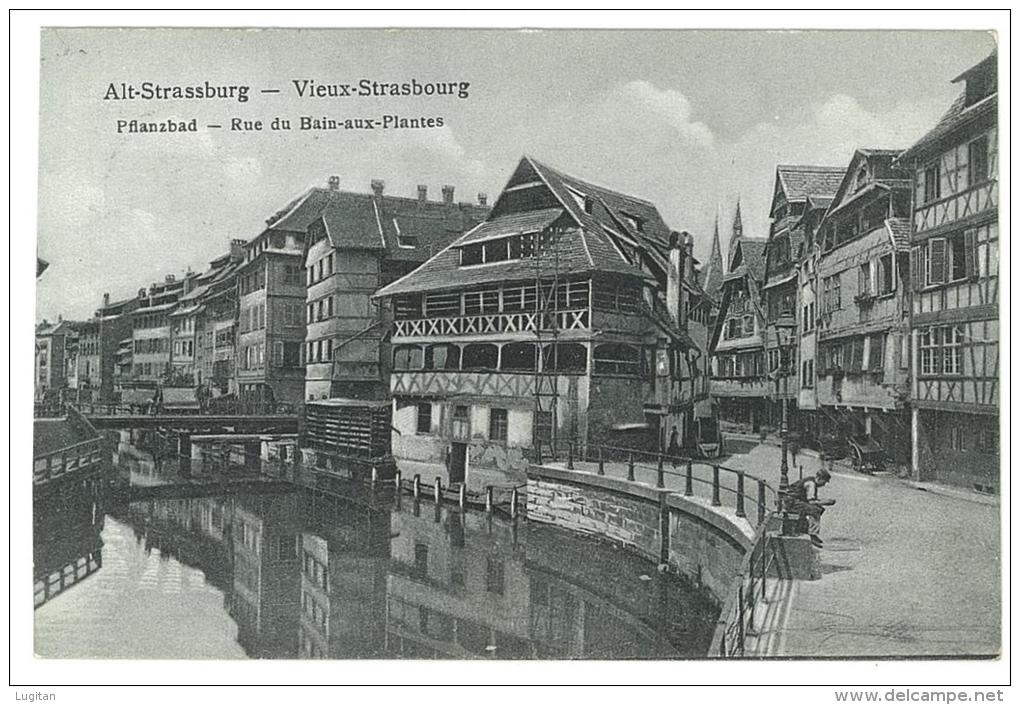 CARTOLINA -  ALT STRASSBURG - STRASBURG  -  PFLANZBAD - VIAGGIATA NEL 1909 - Strasburg