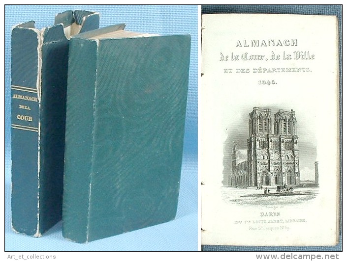 Almanach De La Cour De Paris Et Des Départements /  Veuve Louis Janet Libraire éditeur En 1845 - 1801-1900