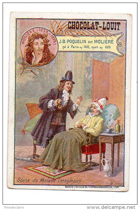 Chromo - Chocolat Louit - J.B. Poquelin Dit Molière - Louit