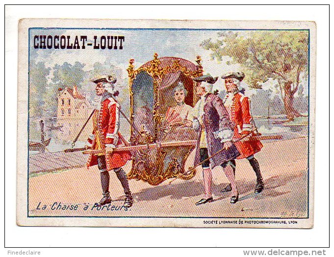 Chromo - Chocolat Louit - La Chaise à Porteurs - Louit