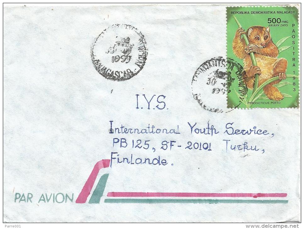 Madagascar 1987 Tamarantsoa Potto Lemur Monkey Ape 500 FMG Cover - Apen