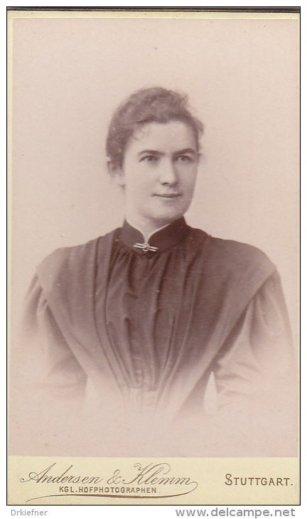 Kabinettfoto, Fanny Pregizer, 26 Jahre Alt, Später Verheiratete Schüle, Foto: Andersen & Klemm, Stuttgart, 1894 - Alte (vor 1900)