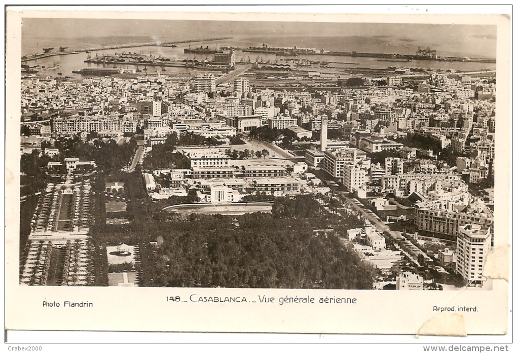 N°Y&T CP CASABLANCA    Vers    ALGERIE  Le 21 SEPTEMBRE1954  (2 SCANS) - Lettres & Documents