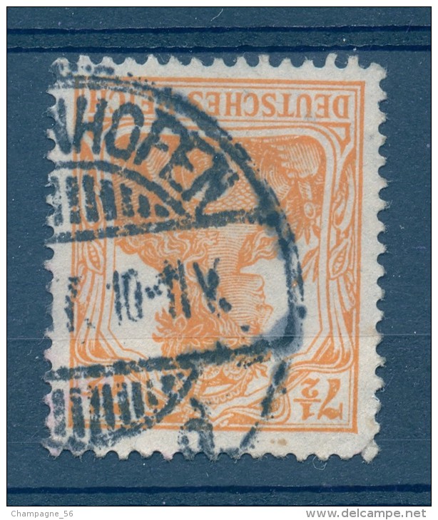 VARIÉTÉS 1916 - 19  N° 98 DEUTFCHES  REICH  OBLITÉRÉ YVERT TELLIER 0.80 € - Plaatfouten & Curiosa