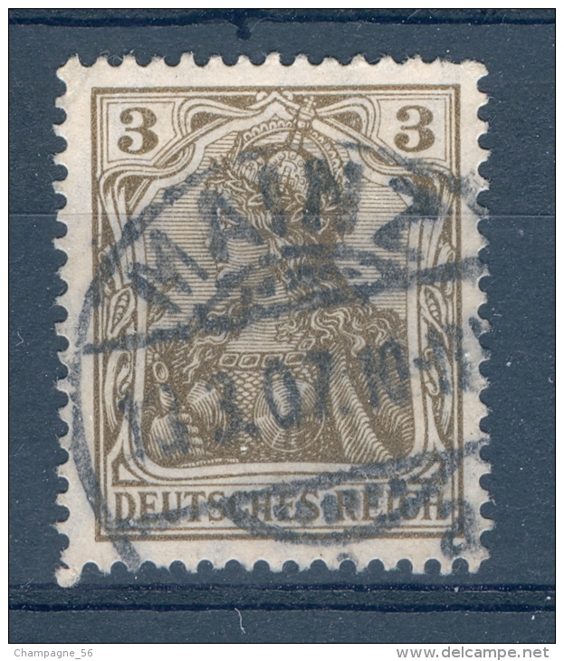 VARIÉTÉS  1905 - 1911  N° 82   DEUTSCHES REICH 3  MAINZ 13.3.07 OBLITÉRÉ YVERT TELLIER 1.00 € - Plaatfouten & Curiosa