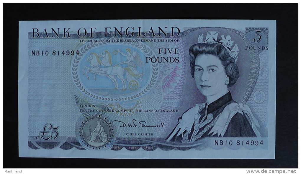 Great Britain - 5 Pound - 1982 - P 378c - XF+ - Look Scan - 5 Pounds