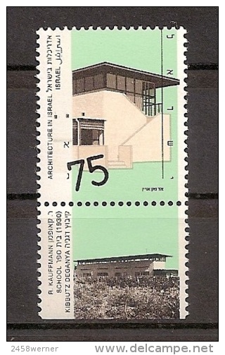 Israel 1990, Nr. 1156 Y I, Freimarke Architektur Kibbuz Schule, Postfrisch (mnh) - Unused Stamps (with Tabs)