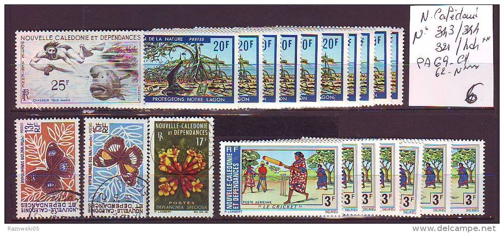 FRANCE. TIMBRE. COLONIE. DOM TOM. CALEDONIE. N° 243.344.321.440.62. PA 69. - Collections, Lots & Séries