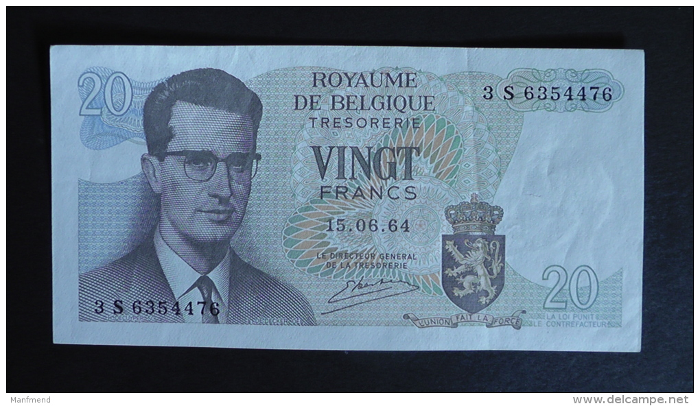 Belgium - 20 Francs - 1964 - P 138 - XF - Look Scan - 20 Francs