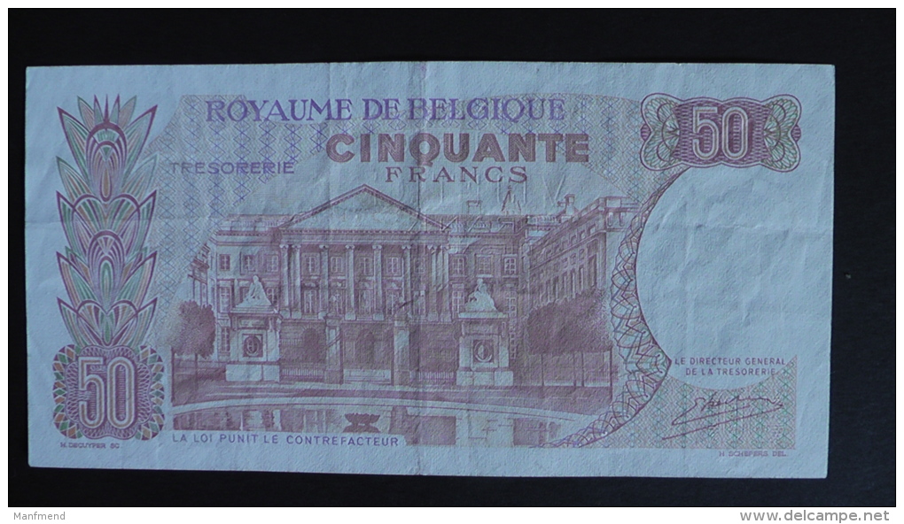 Belgium - 50 Francs - 1966 - P 139 - VF - Look Scan - 50 Francos