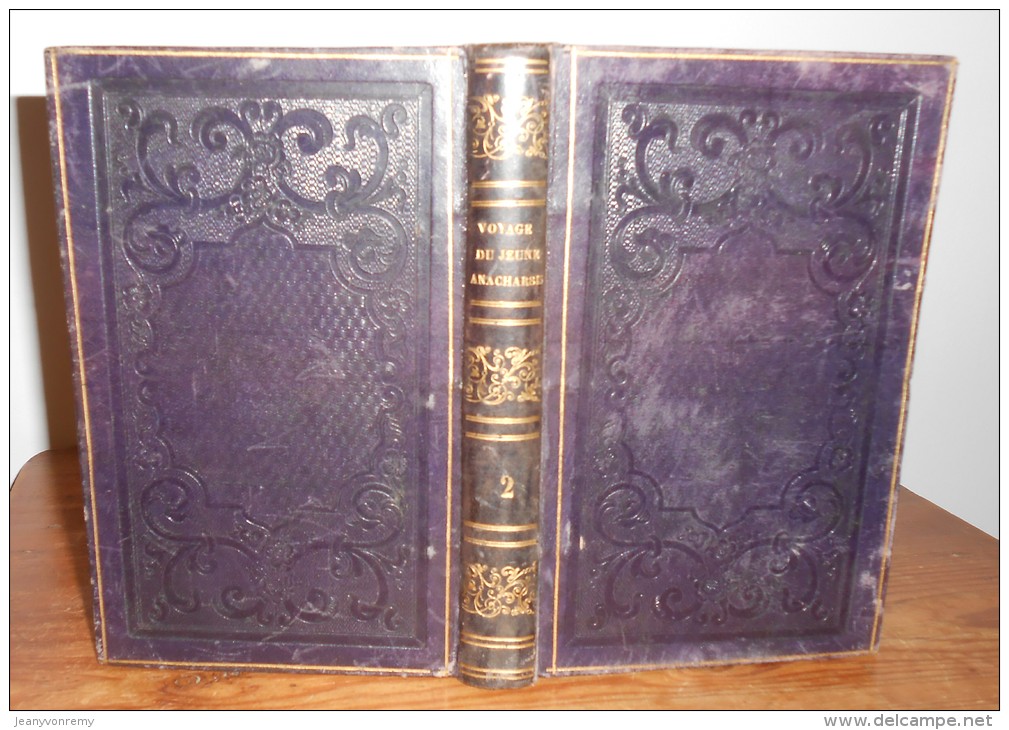 Voyage Du Jeune Anacharsis En Grèce. Par L'Abbé Barthélémy. 4 Volumes. 1838. - 1801-1900