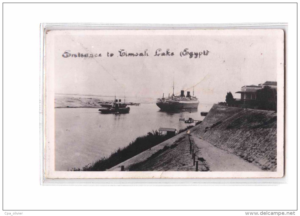 EGYPTE Canal De Suez, Lac Timsah, Paquebot, Ed ?, CPSM 9x14, 1952 - Suez