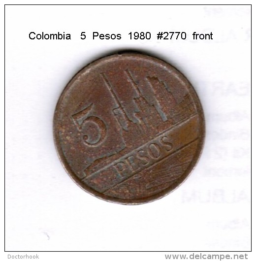 COLOMBIA    5  PESOS  1980  (KM # 268) - Colombie