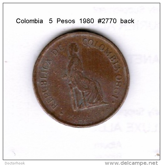 COLOMBIA    5  PESOS  1980  (KM # 268) - Colombie