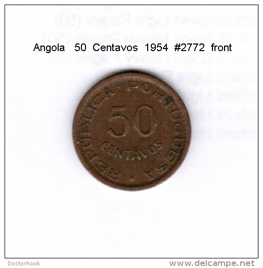 ANGOLA    50  CENTAVOS  1954  (KM # 75) - Angola