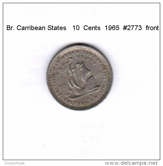 EAST CARIBBEAN TERRITORIES    10  CENTS  1965  (KM # 5) - Ostkaribischer Territorien