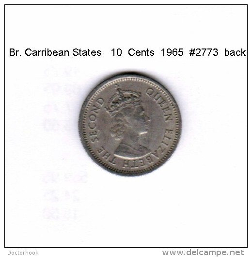 EAST CARIBBEAN TERRITORIES    10  CENTS  1965  (KM # 5) - Caribe Oriental (Territorios Del)