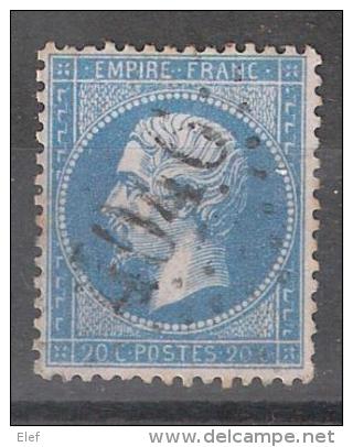 France, Empire N° 22, 20 C Bleu Obl GC 4046 De TUSSON, Charente, INDICE 15, TB, RARE - 1862 Napoleon III