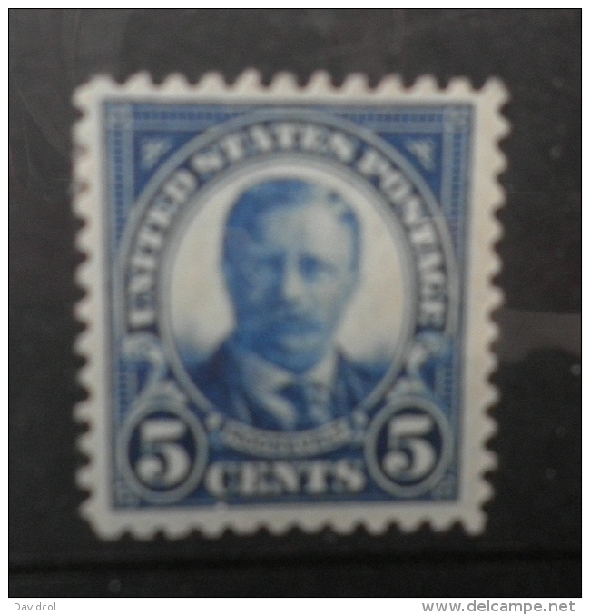 N755 .-. US.1922- SC # : 557 , MH , 5 CTS BLUE , THEODORE ROOSEVELT . CV US$ 19    / &euro;  14.20 - Unused Stamps