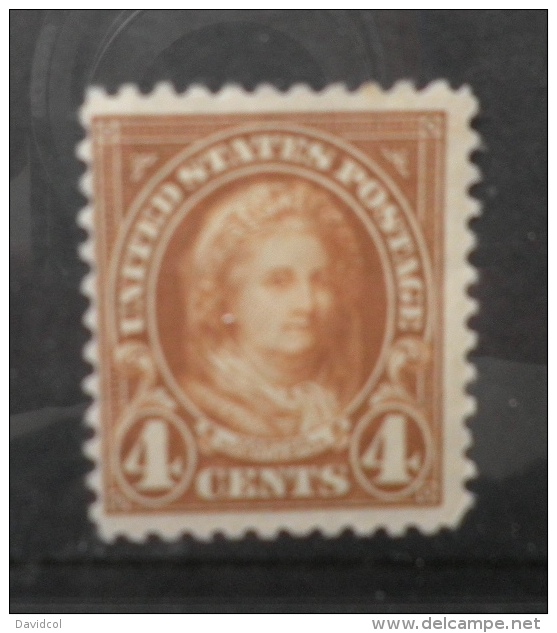 N754 .-. US.1922- SC # : 556 , MH , 4 CTS BROWN , MARTHA WASHINGTON . CV US$ 18.00   / &euro;  13.50 - Neufs