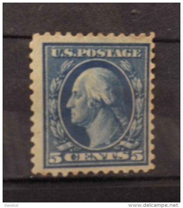 N712 .-. US.1908-09. SC # : 335 , MNG 5 CTS BLUE, WASHINGTON. CV US$: 50.00  / &euro;  37.50 - Unused Stamps