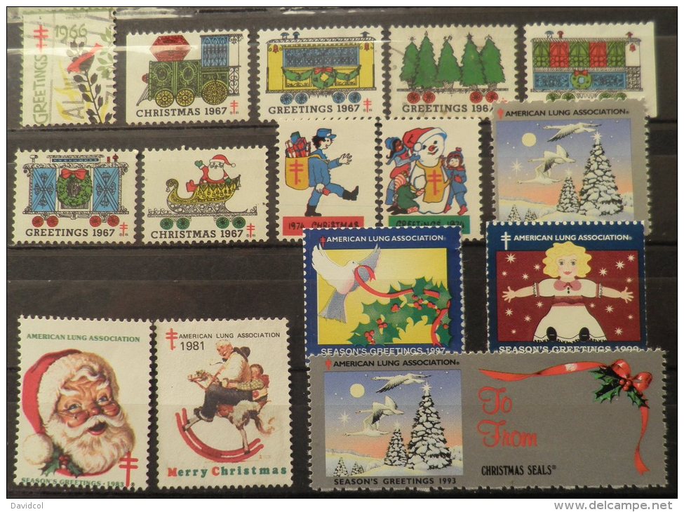 N842 .-.  CHRISTMAS SEALS, 1925-1999. SC # : WX 35 // ... MINT / USED LOT X 36 STAMPS.. CAT VAL : US$ ??   / &euro;  ?? - Non Classificati