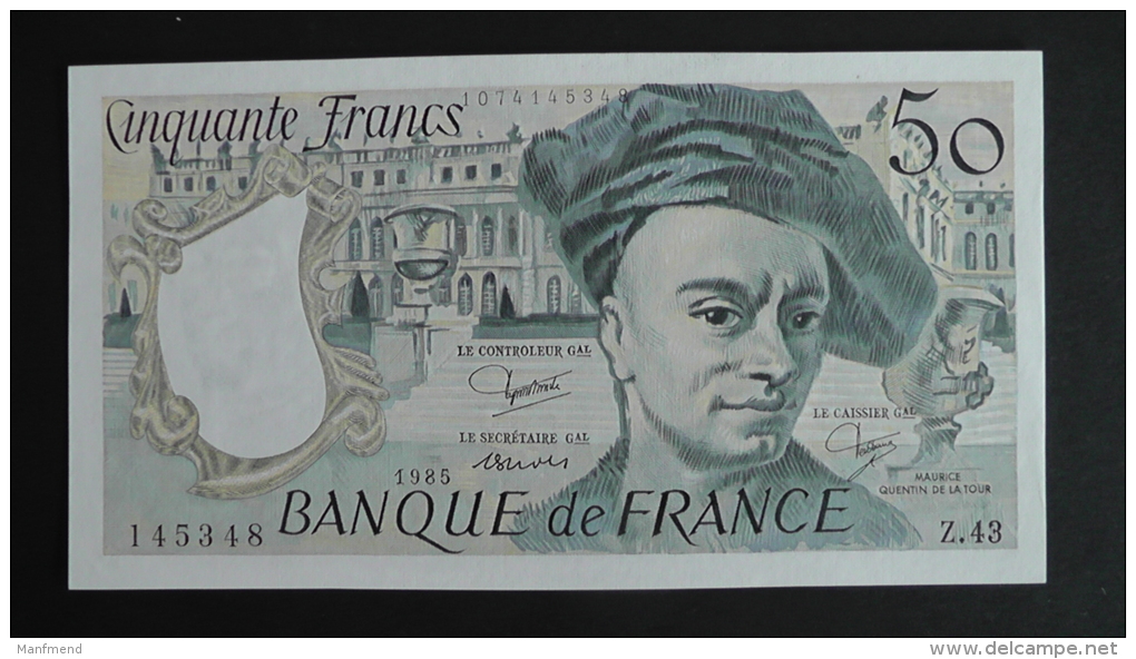 France - 50 Francs - 1985 - P 152b - Unc - Look Scan - 50 F 1976-1992 ''quentin De La Tour''