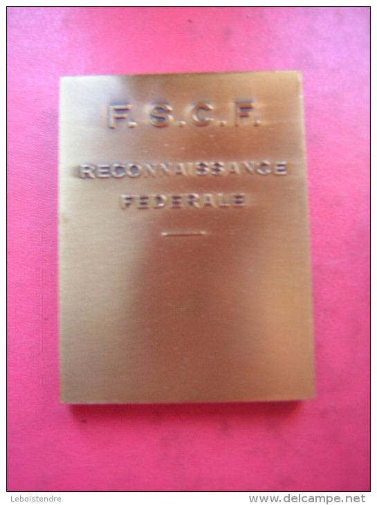 BELLE MEDAILLE EN BRONZE SIGNEE VILLANDRE ET SA BOITE F S C F  PIERRE MICHAUX 1854 / 1923  RECONNAISSANCE FEDERALE - Profesionales / De Sociedad