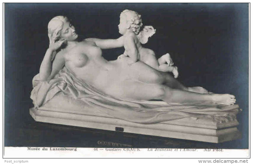 Thème - Art - Sculpture - Musée Du Luxembourg - Gustave Crauk La Jeunesse Et L'amour - Sculture