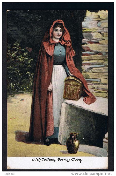 RB 946 - Early Ethnic Postcard - Irish Colleen - Galway Cloak - Ireland Eire - Galway