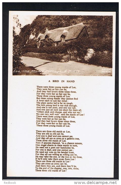 RB 948 - Poem Poetry Postcard - Old Maids Thatched Cottage Lee Near Ilfracombe - Devon - Ilfracombe