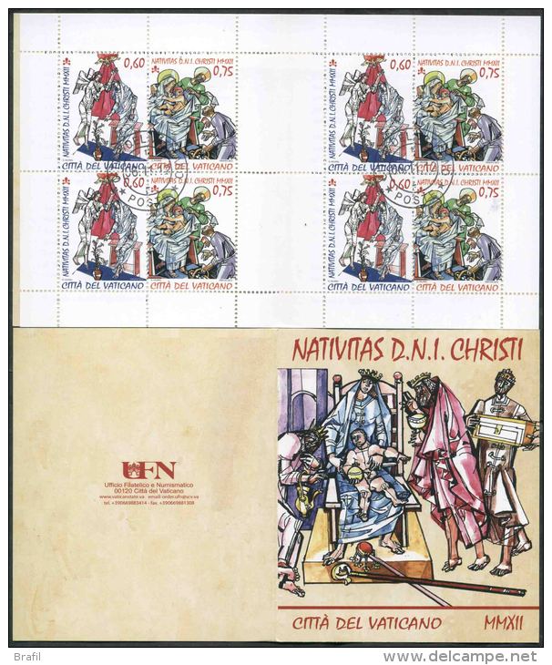 2012 Vaticano, Libretto Natale, Con Annullo 06.11.2012 Serie Completa AL FACCIALE - Postzegelboekjes