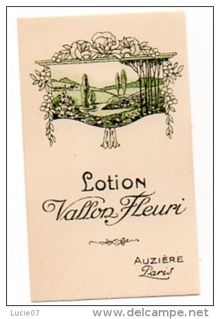 ACHAT IMMEDIAT Carte Parfumée  AUZIERE  LOTION  VALLON FLEURI - Anciennes (jusque 1960)