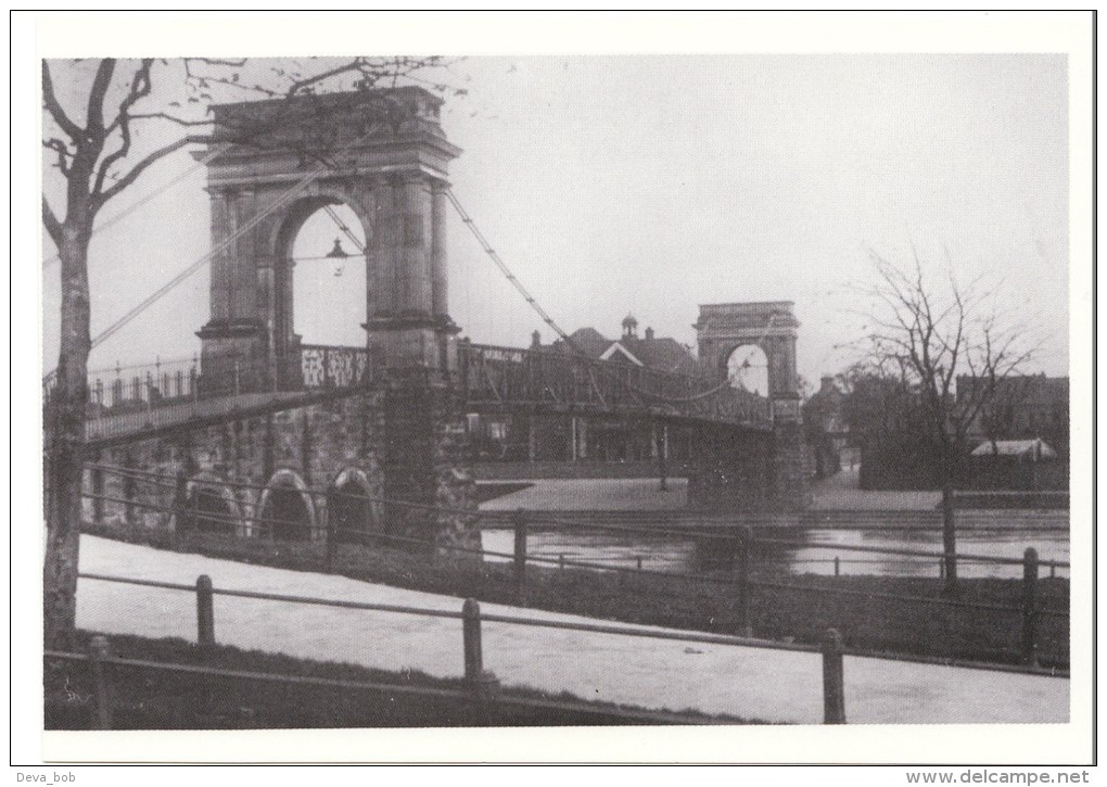 Postcard NOTTINGHAM Suspension Bridge River Trent Edwardian Nottinghamshire Repro - Nottingham