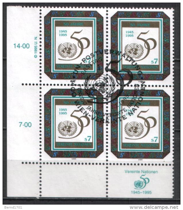 UN Wien - Mi-Nr 178 Viererblock Gestempelt / Bloc Of Four Used (n426) - Used Stamps