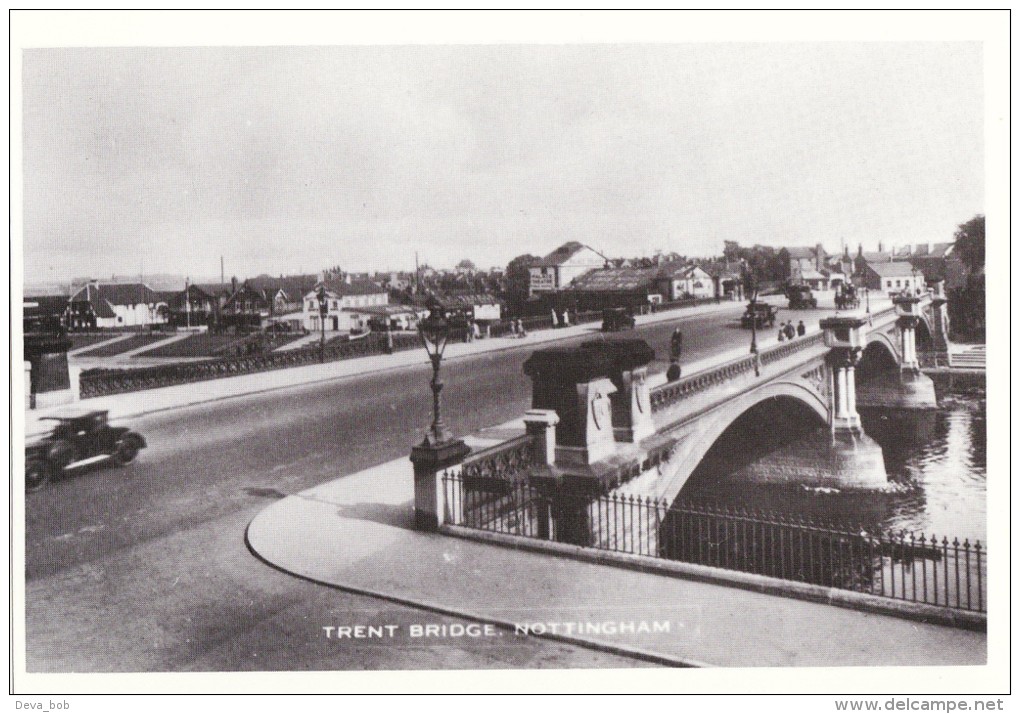 Postcard NOTTINGHAM Trent Bridge 1943 WW2 River Repro - Nottingham