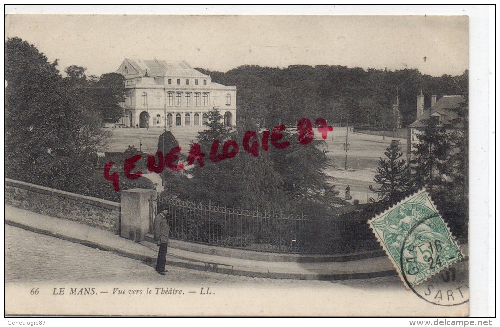 72 -  LE MANS -  VUE VERS LE THEATRE - Le Mans