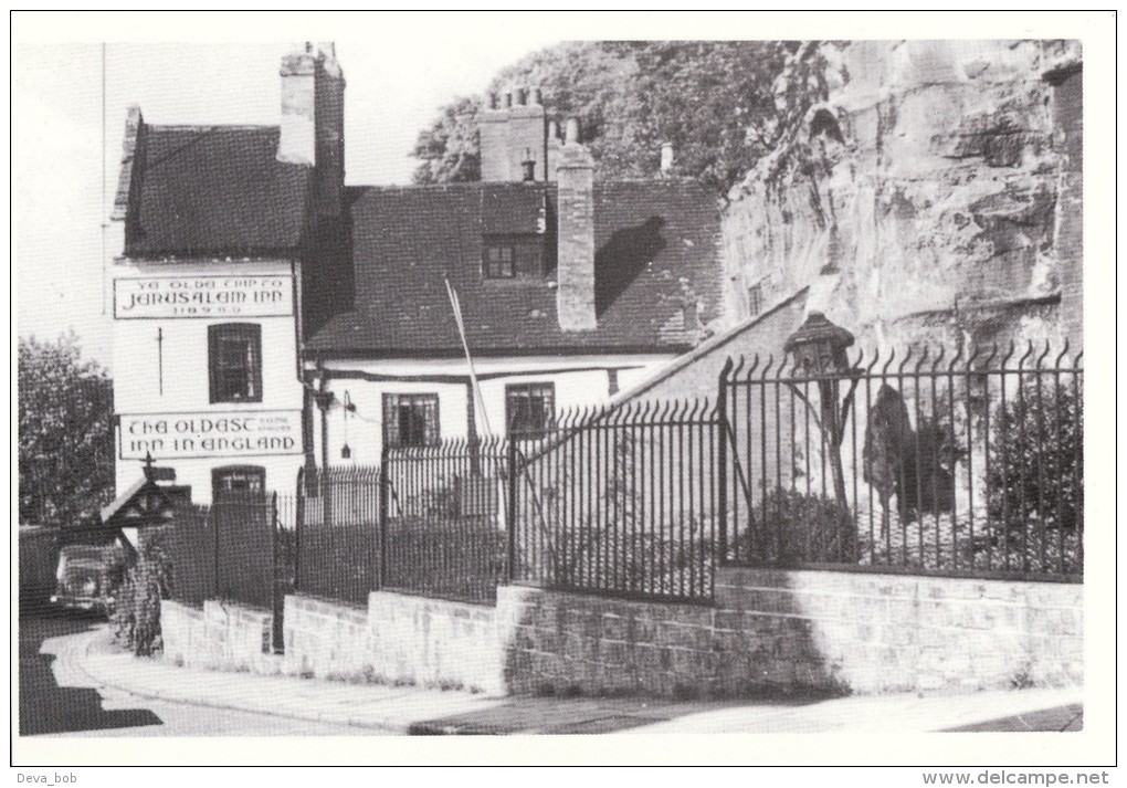 Postcard NOTTINGHAM Trip To Jerusalem Inn Castle Road 1950's Oldest English Pub Repro - Nottingham