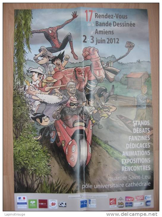 Affiche SALSEDO Frederik Festival BD Amiens 2012 (Astérix Tintin...) - Plakate & Offsets