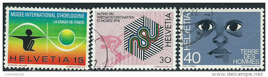 Svizzera 1973 Usato - Mi.1000/2  Yv.930/2  15c Senza Timbro - Usati