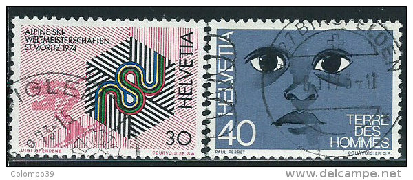 Svizzera 1973 Usato - Mi.1001/2  Yv.931/2 - Usati