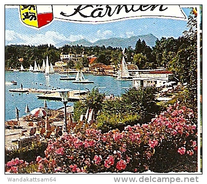 AK 198 Kärnten Mehrbildkarte 8 Bilder -2. 8. 65 -22 KLAGENFURT 2 b Werbestempel DIE GARTENSTADT AM WÖRTHERSEE