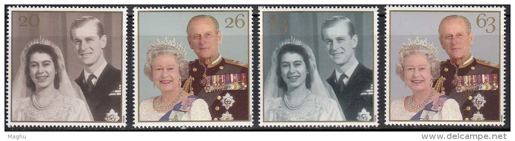 Great Britain 1997 MNH, Royal Wedding, Queen Elizebeth II &amp; Prince Philip, - Neufs